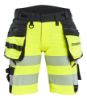 Afbeeldingen van BLÅKLÄDER Short met 4-weg stretch dames 7020 High Vis geel/zwart C48