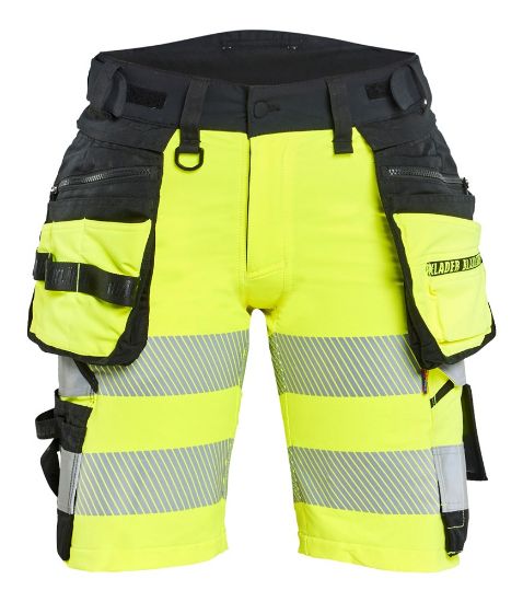 Afbeeldingen van BLÅKLÄDER Short met 4-weg stretch dames 7020 High Vis geel/zwart C48