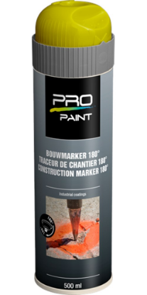 Afbeeldingen van PRO-PAINT Bouwmarker 180° geel 500ML