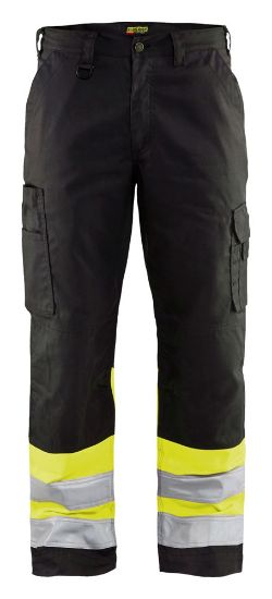 Afbeeldingen van BLÅKLÄDER Werkbroek 1564 zwart/High Vis geel D104
