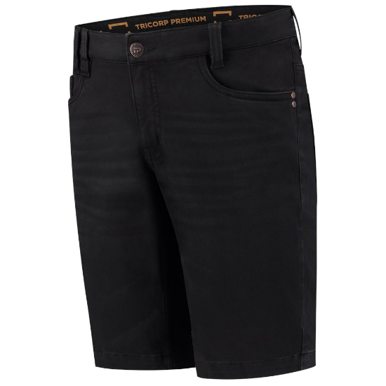 Afbeeldingen van TRICORP Jeans kort Premium stretch 504010 denimzwart 40