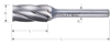 Afbeeldingen van ROTEC Stiftfrees HM model AZ1 ALU-vertand 12,7X25X70X6MM 