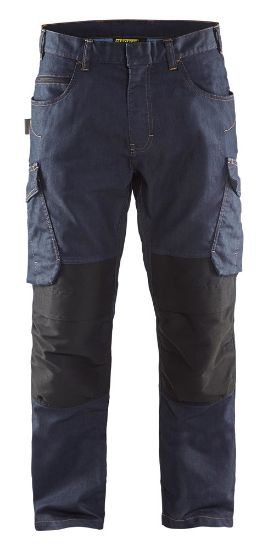 Afbeeldingen van BLÅKLÄDER Werkbroek service denim 1497 marineblauw/zwart C48