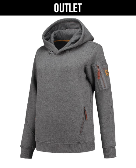 Afbeeldingen van TRICORP Sweater Premium met capuchon dames 304006 steengrijs melange XS