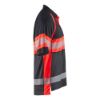 Afbeeldingen van BLÅKLÄDER Poloshirt UV Klasse 1 3338 zwart/High Vis rood L