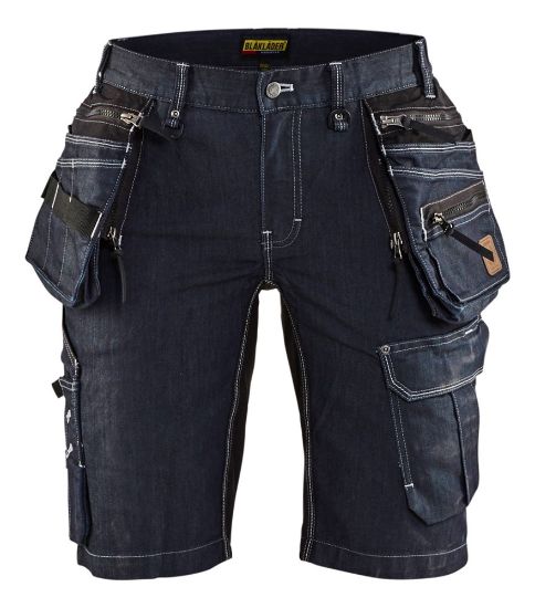 Afbeeldingen van BLÅKLÄDER Short dames denim met stretch X1900 7992 marineblauw/zwart C40
