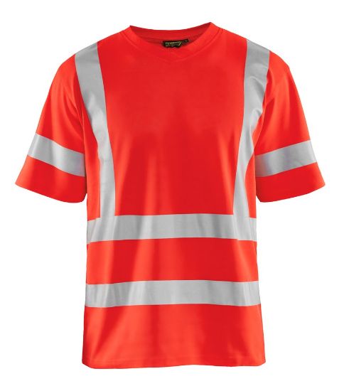Afbeeldingen van BLÅKLÄDER T-shirt UV 3380 High Vis rood XS
