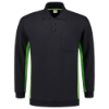 Afbeeldingen van TRICORP Polosweater bi-colour met borstzak 302001 navy/limoen S