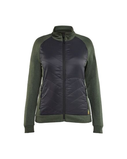Afbeeldingen van BLÅKLÄDER Hybride sweatshirt dames 3419 herfstgroen/zwart S
