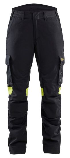 Afbeeldingen van BLÅKLÄDER Werkbroek Multinorm dames Inherent 7107 zwart/High Vis geel C44