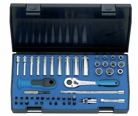 Afbeeldingen van GEDORE Dopsleutelset ¼" 20 LMU-10 UD-IN-IS-PH-PZ-TX-XZN 49x