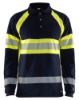 Afbeeldingen van BLÅKLÄDER Polo Multinorm piqué met lange mouwen 3438 marineblauw/High Vis geel M
