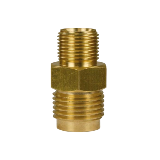 Afbeeldingen van Verloopnippel messing ST-241 ⅜"buitendraad ½"buitendraad