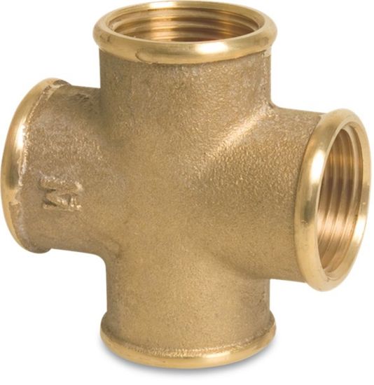 Afbeeldingen van PROFEC Kruisstuk nr.180 messing 2" binnendraad 40bar