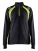 Afbeeldingen van BLÅKLÄDER Sweater dames met halve rits Visible 3403 zwart/High Vis geel S