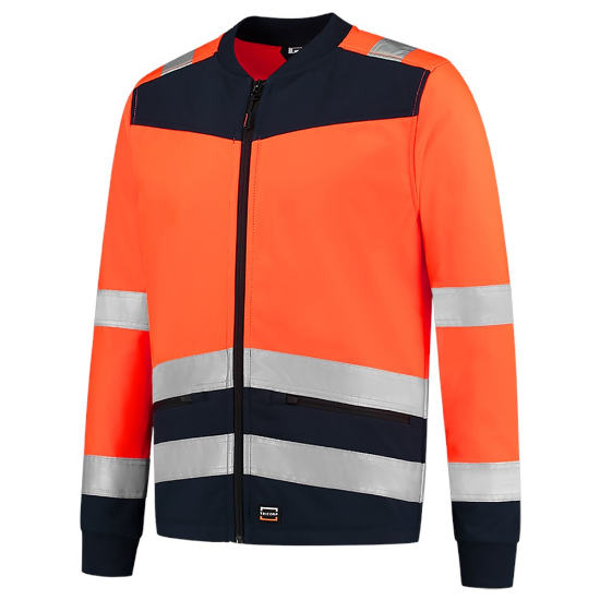Afbeeldingen van TRICORP Softshell High Vis bi-colour 403021 fluor oranje/inkt L