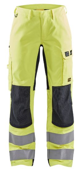 Afbeeldingen van BLÅKLÄDER Werkbroek Multinorm dames Inherent met stretch 7191 High Vis geel/marineblauw D19
