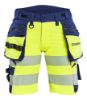 Afbeeldingen van BLÅKLÄDER Short met 4-weg stretch dames 7020 High Vis geel/marineblauw C48