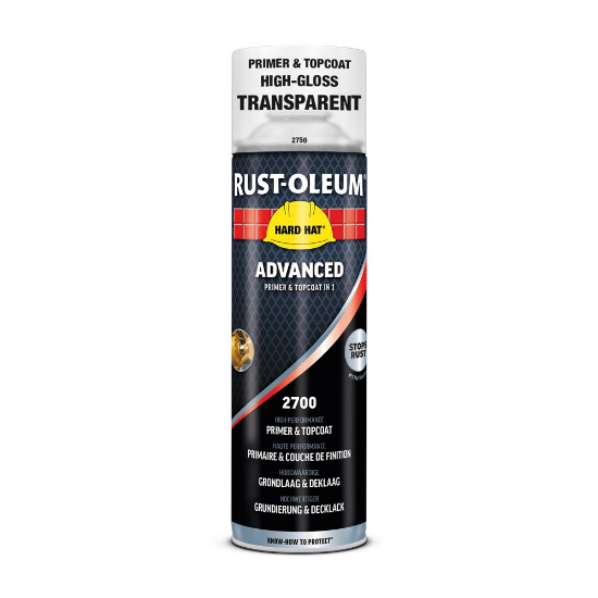 Afbeeldingen van RUST-OLEUM HARD HAT® ADVANCED Grondlaag & deklaag in 1 transparant 500ML