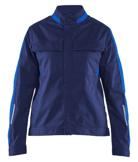 Afbeeldingen van BLÅKLÄDER Jack industrie dames met stretch 4443 marineblauw/korenblauw XS