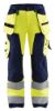 Afbeeldingen van BLÅKLÄDER Werkbroek dames met spijkerzakken 7156 High Vis geel/marineblauw C40