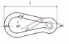 Afbeeldingen van Karabijnhaak met kous C-DIN5299 RVS316 70X7MM