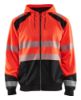 Afbeeldingen van BLÅKLÄDER Hoodie 3546 High Vis rood/zwart M