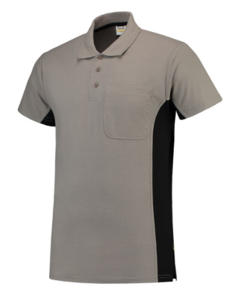 Afbeeldingen van TRICORP Poloshirt bi-colour met borstzak 202002 grijs/zwart M