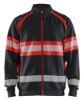 Afbeeldingen van BLÅKLÄDER Sweater met rits 3551 zwart/High Vis rood M