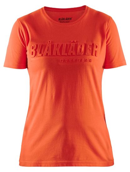 Afbeeldingen van BLÅKLÄDER T-shirt 3D dames 3431 oranjerood L