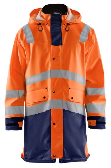 Afbeeldingen van BLÅKLÄDER Regenjas LEVEL 3 4326 High Vis oranje/marineblauw XS