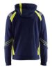 Afbeeldingen van BLÅKLÄDER Hoodie met hele rits Visible 3433 marineblauw/High Vis geel XL