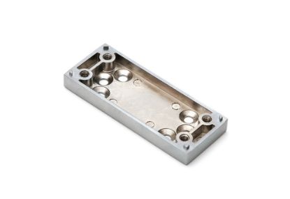 Afbeeldingen van Onderlegplaat zamac RVS finish smal 8MM