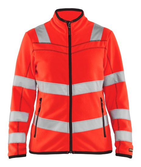 Afbeeldingen van BLÅKLÄDER Microfleecevest dames 4966 High Vis rood 3XL