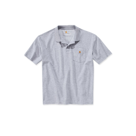 Afbeeldingen van CARHARTT Werkpolo met zak K570 heather grey M