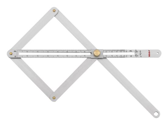 Afbeeldingen van SOLA Verstelbare hoekmeter aluminium VK380 170X380MM 0-180°