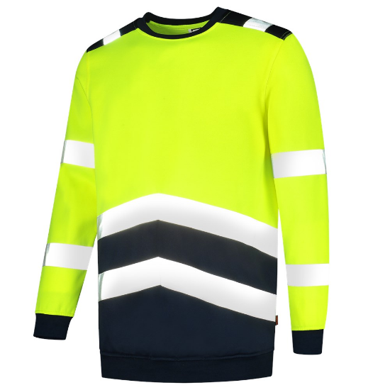 Afbeeldingen van TRICORP Sweater High Vis bi-colour 303004 fluor geel/inkt XL