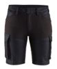 Afbeeldingen van BLÅKLÄDER Short service dames denim met stretch 7137 marineblauw/zwart C40