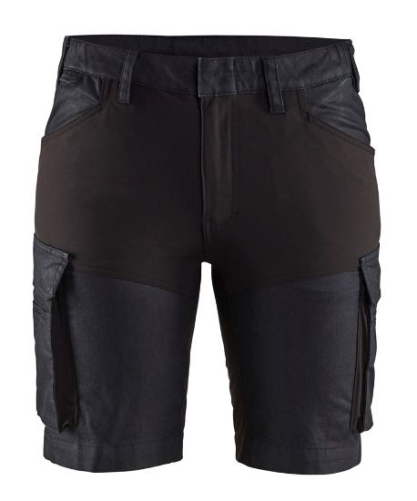 Afbeeldingen van BLÅKLÄDER Short service dames denim met stretch 7137 marineblauw/zwart C40
