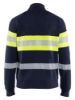 Afbeeldingen van BLÅKLÄDER Sweater Multinorm met rits 3462 marineblauw/High Vis geel S