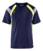 Afbeeldingen van BLÅKLÄDER T-shirt Visible 3332 marineblauw/High Vis geel XL