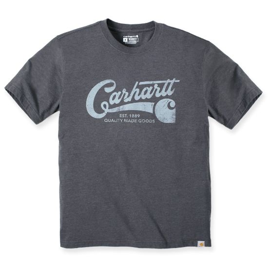 Afbeeldingen van CARHARTT T-shirt Script grafische print 106531 carbon heather 2XL