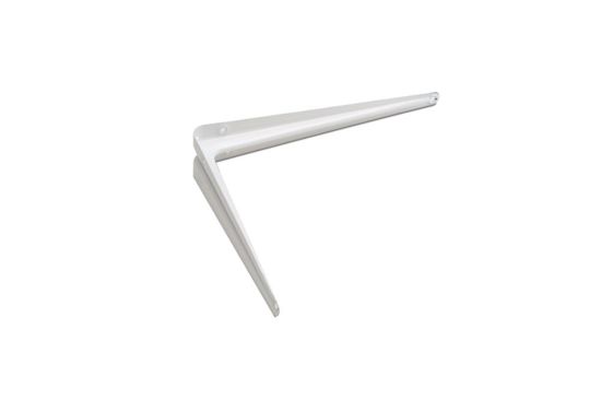 Afbeeldingen van Plankdrager staal geperst wit gelakt 65X90MM