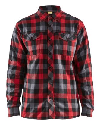 Afbeeldingen van BLÅKLÄDER Overhemd flanel 3299 rood/zwart 2XL