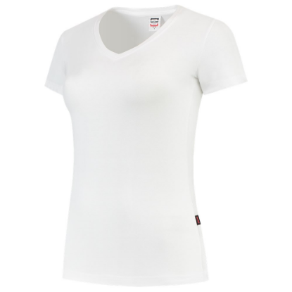 Afbeeldingen van TRICORP T-shirt V-hals Slim-Fit dames 101008 wit S