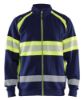 Afbeeldingen van BLÅKLÄDER Sweater met rits 3551 marineblauw/High Vis geel M