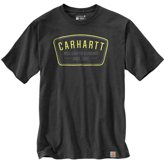 Afbeeldingen van CARHARTT T-shirt + grafische print op borst 105646 carbon heather