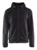 Afbeeldingen van BLÅKLÄDER Hoodie met rits 3363 zwart/donkergrijs XS