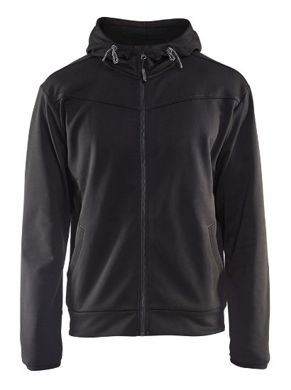 Afbeeldingen van BLÅKLÄDER Hoodie met rits 3363 zwart/donkergrijs XS