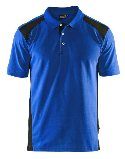 Afbeeldingen van BLÅKLÄDER Poloshirt piqué 3324 korenblauw/zwart XS
